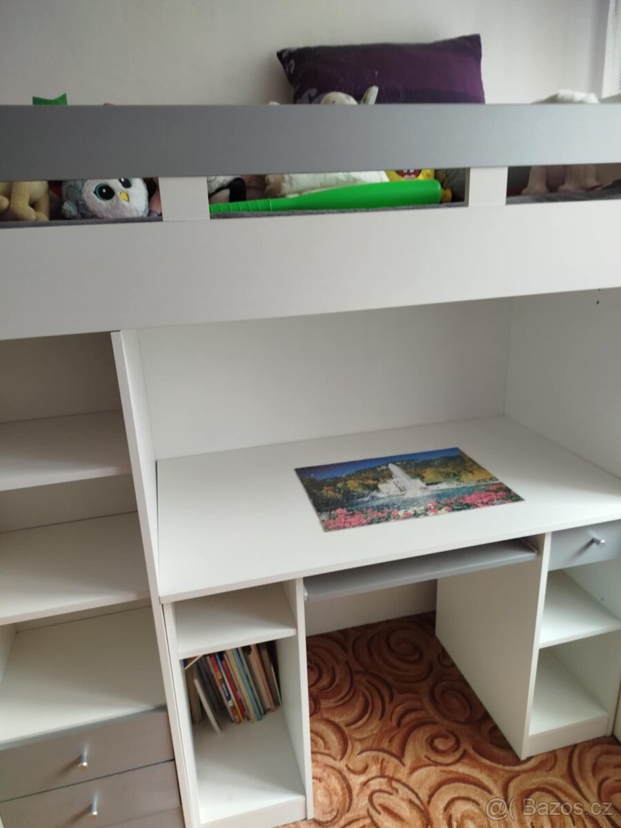 patrová postel s pracovním stolem - 2