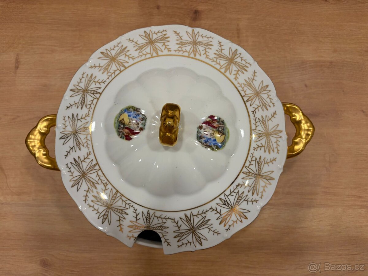 Porcelán Tři Grácie - polévková mísa - 2