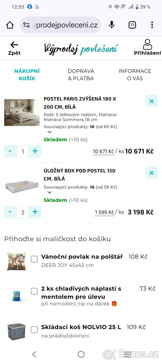 Manželská postel PARIS 180x200 - 2