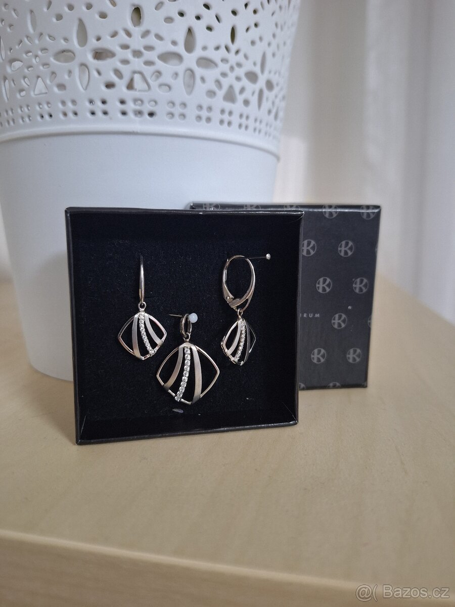 Sada - náušnice+ přívěsek, stříbro - 2