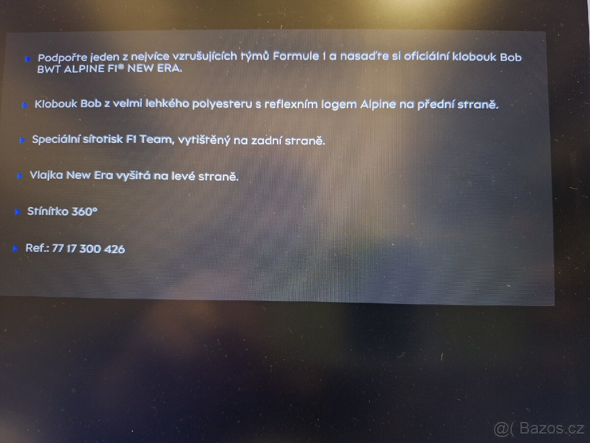 Klobouk Alpine F1 OE butik - 2