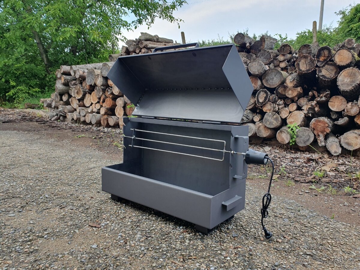 Gril na maso s jehlou a motorkem - 2