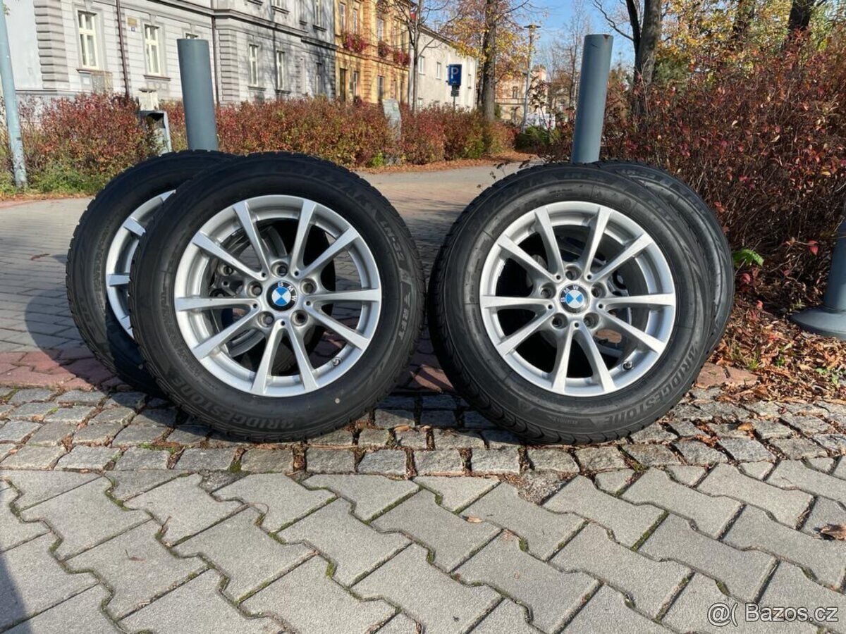 Prodám ALU BMW včetně zimních pneu - 2