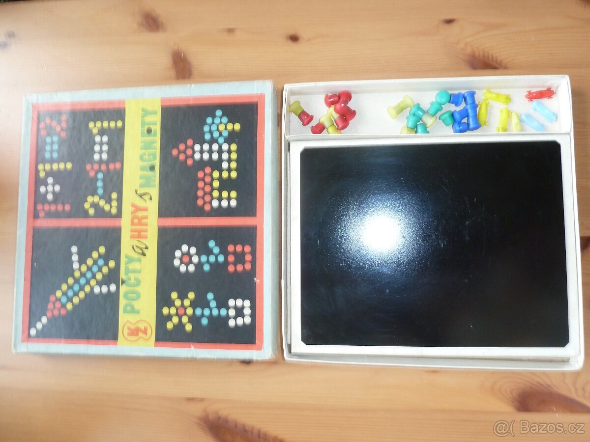 Retro hra Hry a počty s magnety Kovozávody Semily - 2