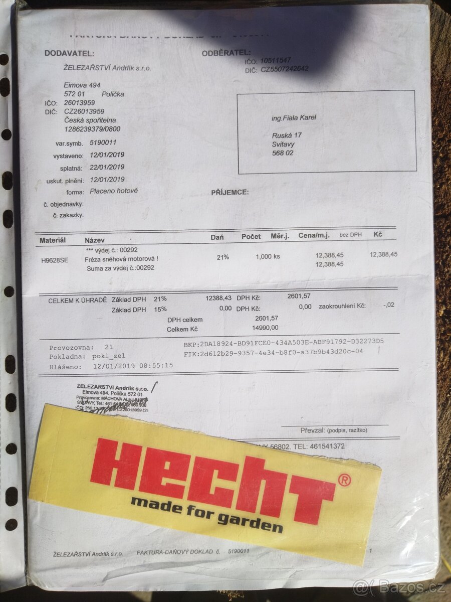 Sněhová fréza Hecht - 2