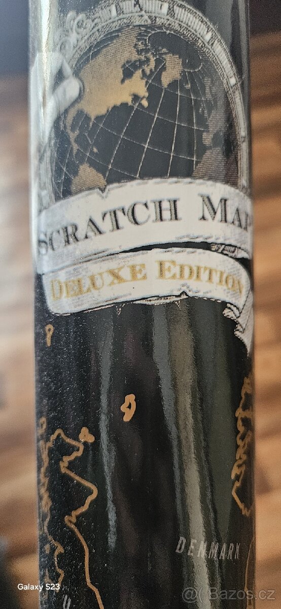 Stírací mapa světa Deluxe - černá - 2