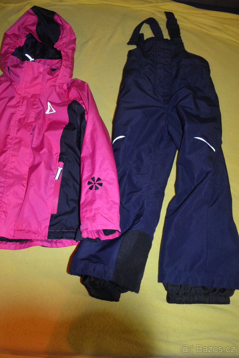 zimní set,bunda a oteplovačky 122/128 - 2