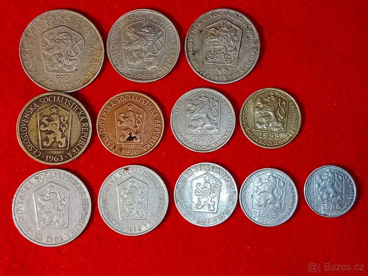 Československé mince 44 ks - vhodné jako dárek - 2