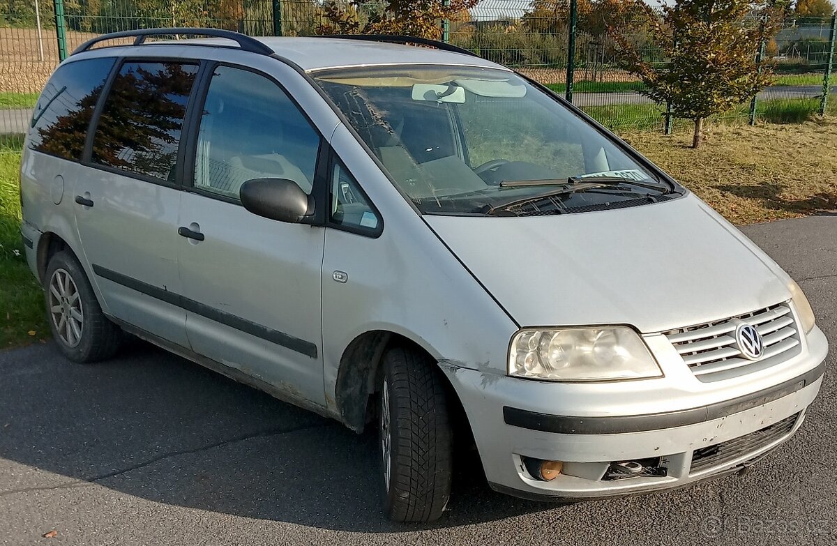 VW SHARAN 1.9TDi,85 a 96kW-POUZE DÍLY,stříbrná metalíza