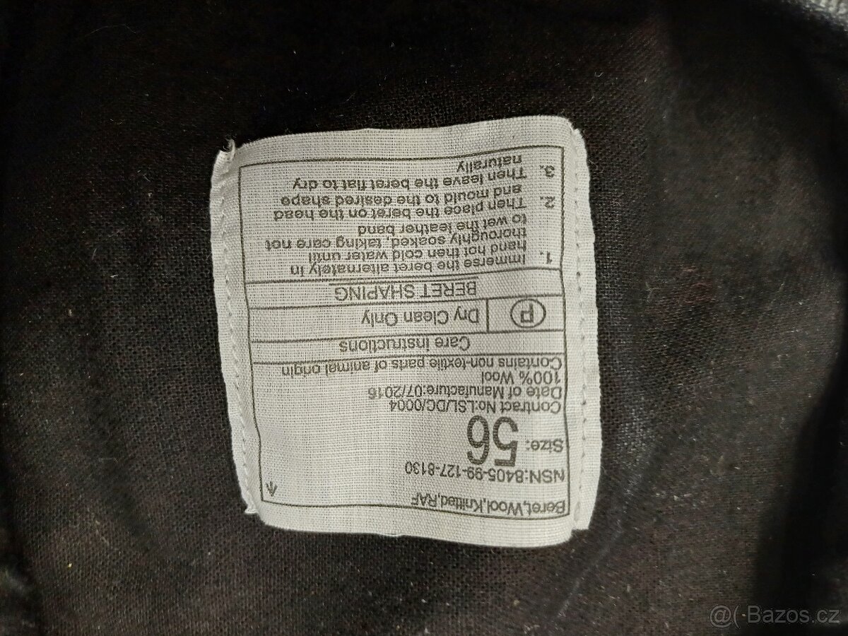 Letecká, britská, vojenská, čepice, baret, RAF - 2