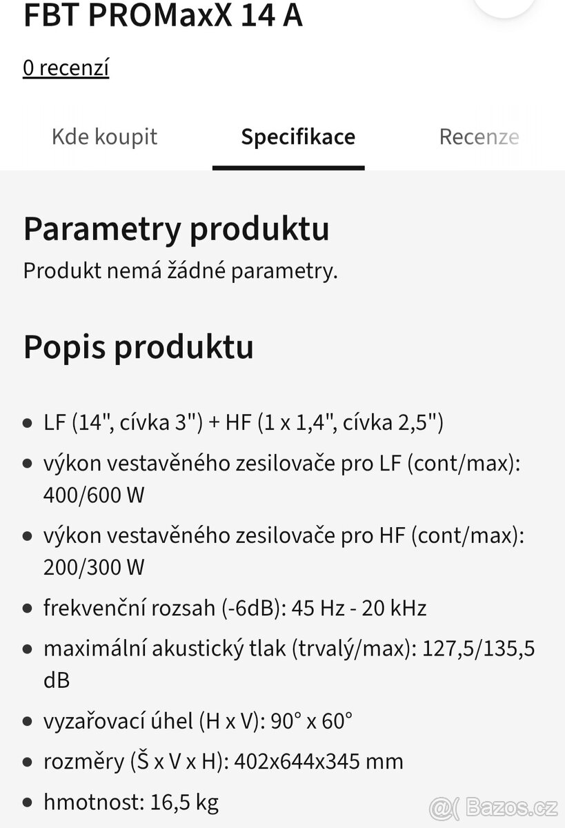 Fbt 14 promax aktív spěcha 25tís - 2