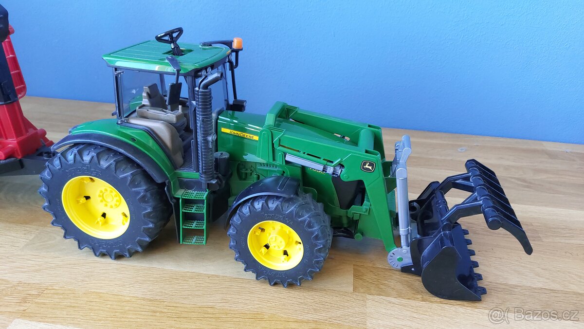 Traktor Bruder John Deere 7930 + vlek - 2