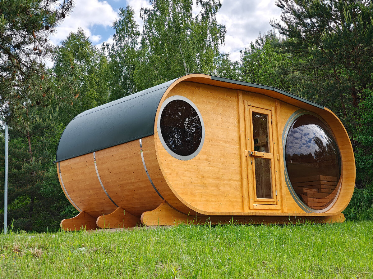 Venkovní Oválná sauna Panorama 5M - 2