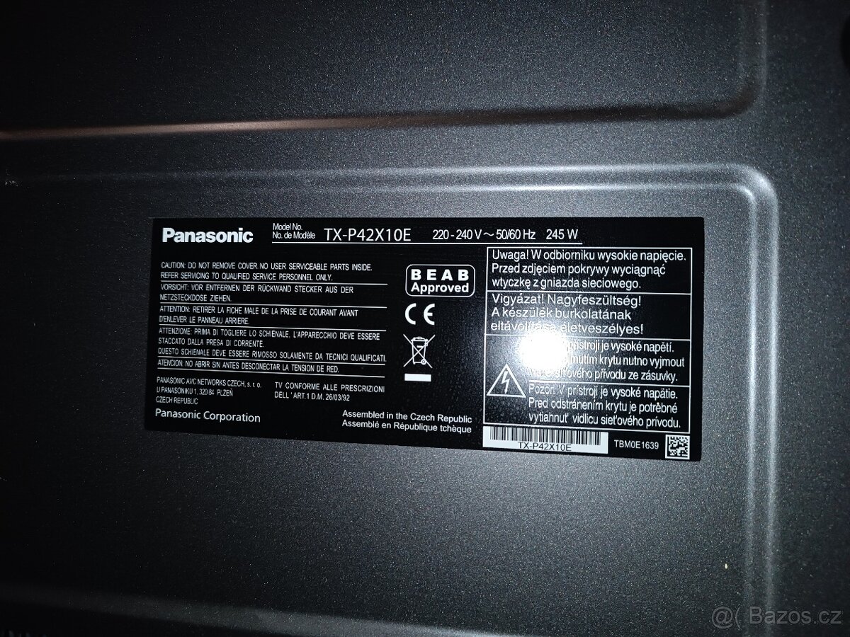 Prodám Panasonic VIERA TX-P42X10E - 2