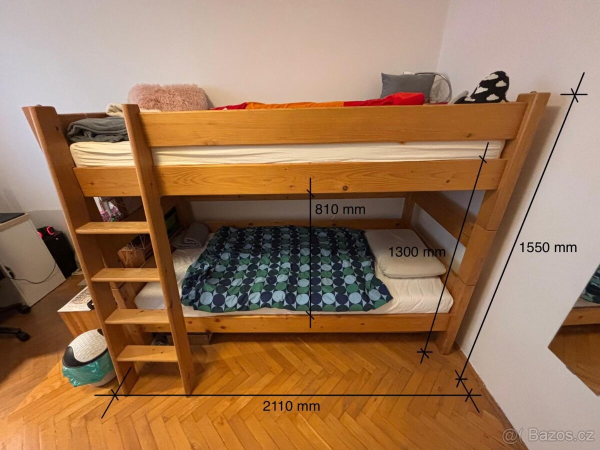 Postel Gazel Sendy 90 (2x) a spojovací díl - 2