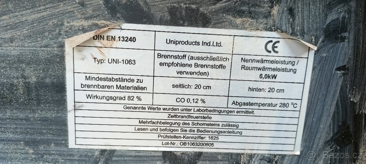 Krbová kamna 6kw - 2