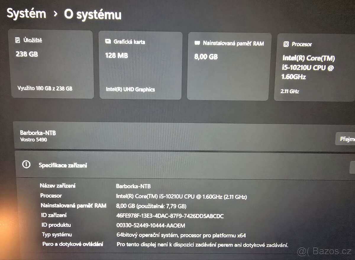 Notebook DELL Vostro 5490 i5 8GB 256GB - 2