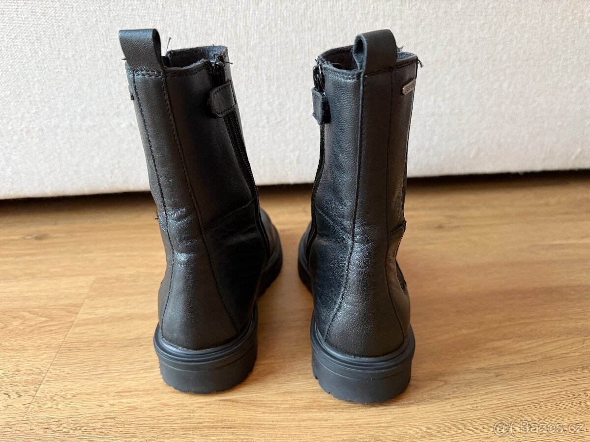 Kožené nižší kozačky Esprit vel. 35. Pravá kůže. - 2