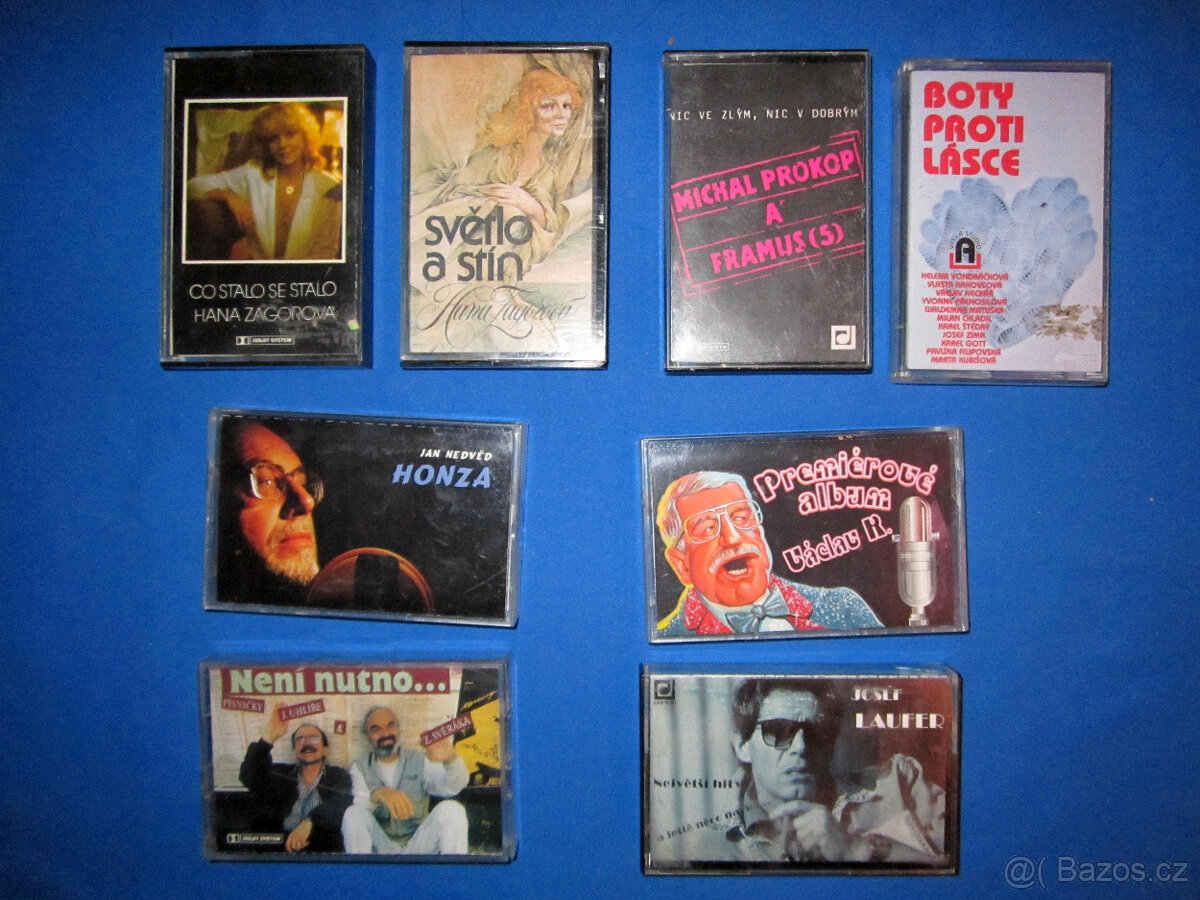 České, pop, a country audiokazety - 2