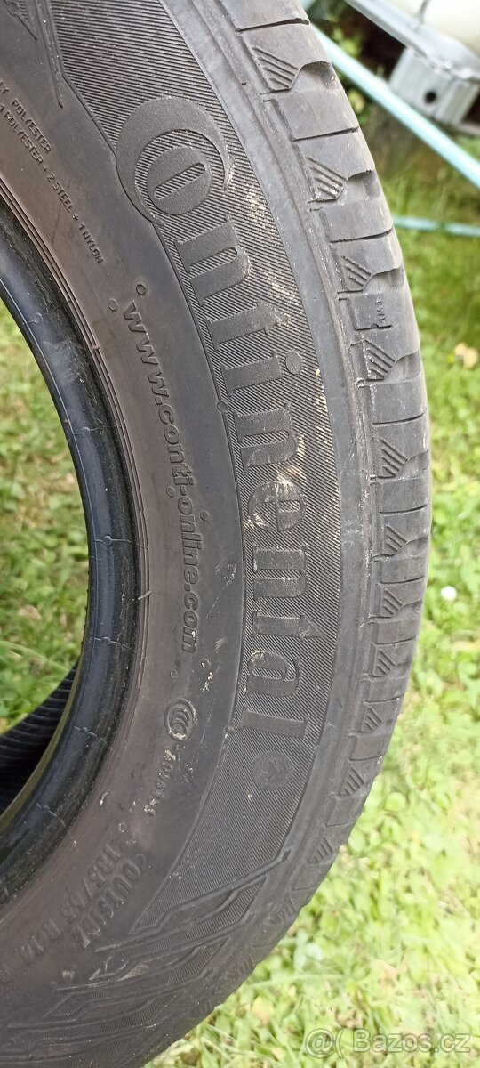 prodám 1 kus letní pneu Continental 185/55R14-020 - 2