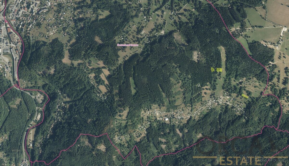 Prodej pozemků 2920 m2 v k.ú. Šumburk nad Desnou - 2