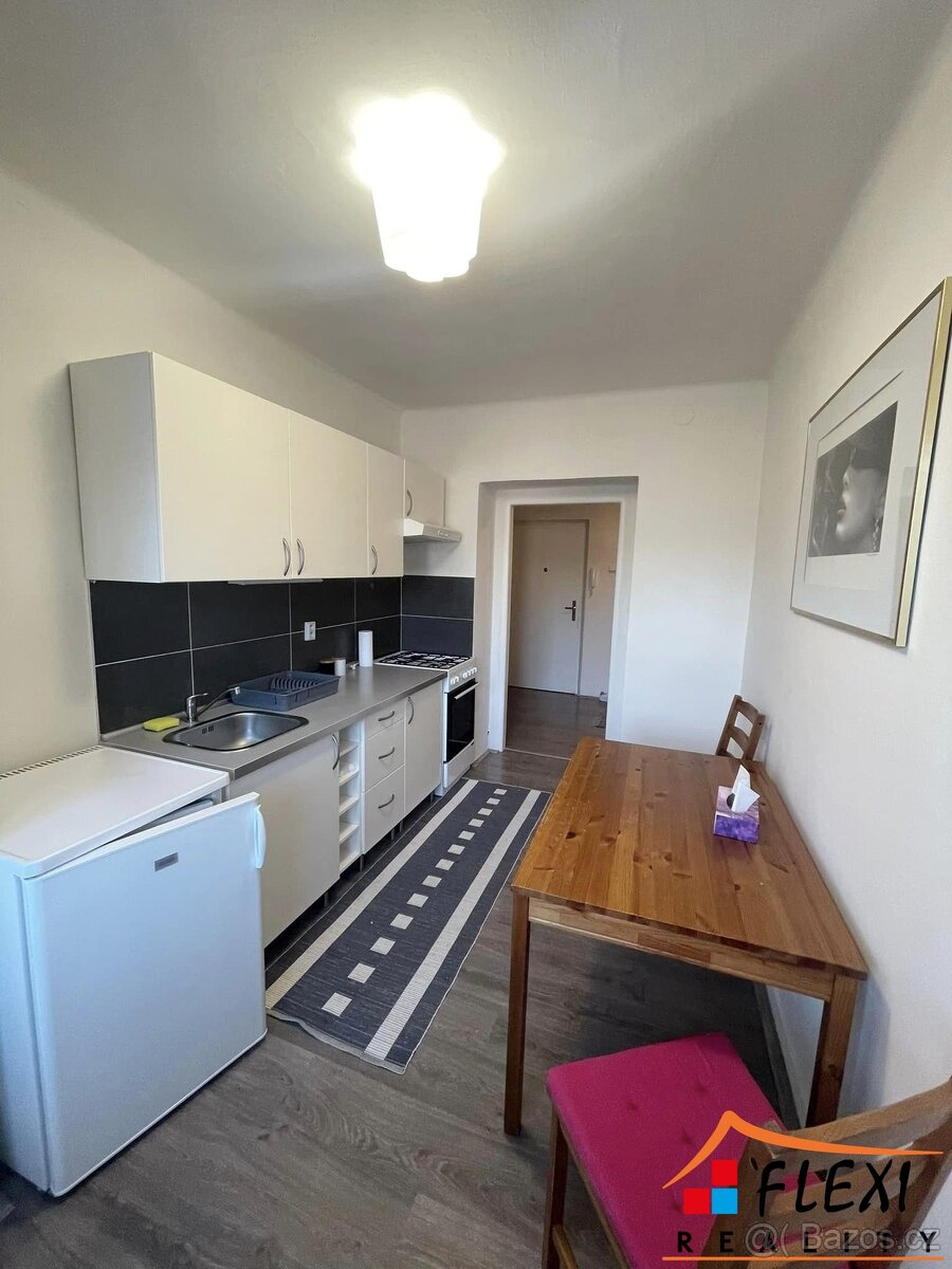 Pronájem zařízeného bytu 1+1 s balkónem, 43 m², ul. Dolní, O - 2