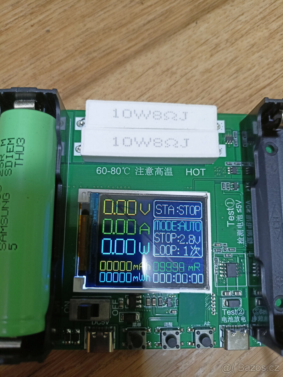 Tester kapacity baterie 18650 - 2