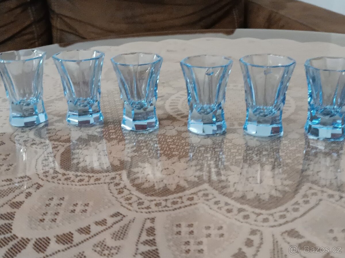 Starožitná karafa a 6 panáků art Deco - 2