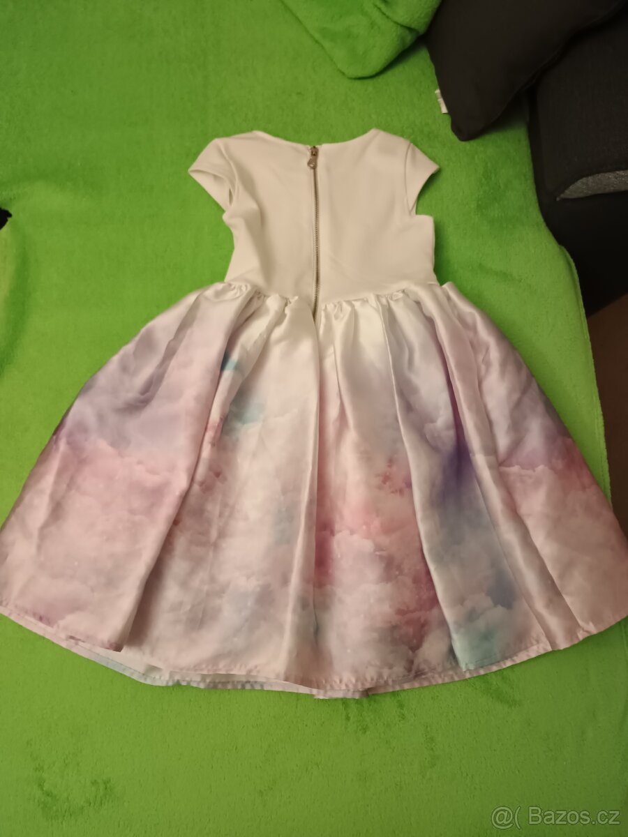 Sváteční šatičky vel. 110/116 jednorožec. - 2