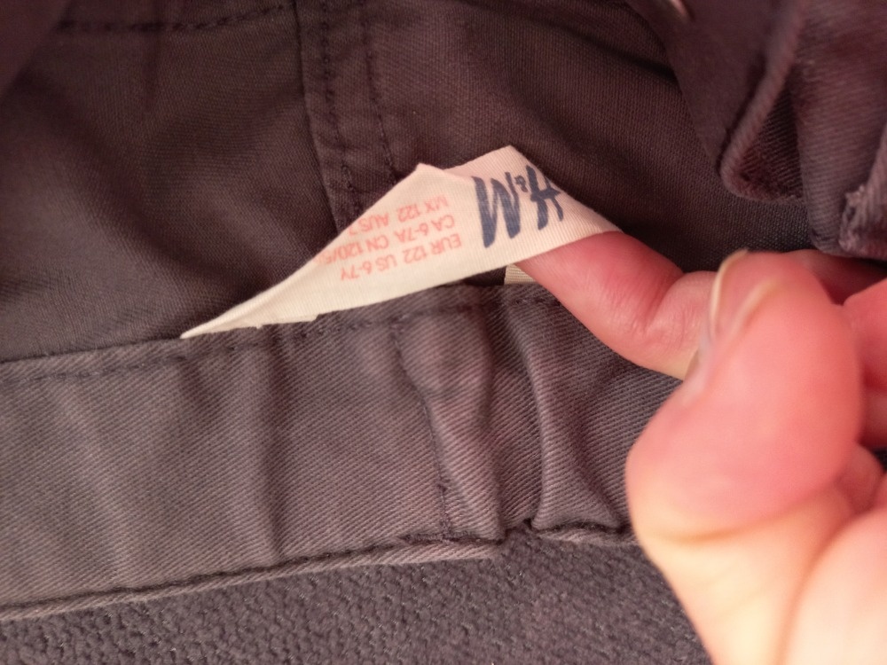 Kalhoty šedé zn. H&M vel. 122/128 - 2