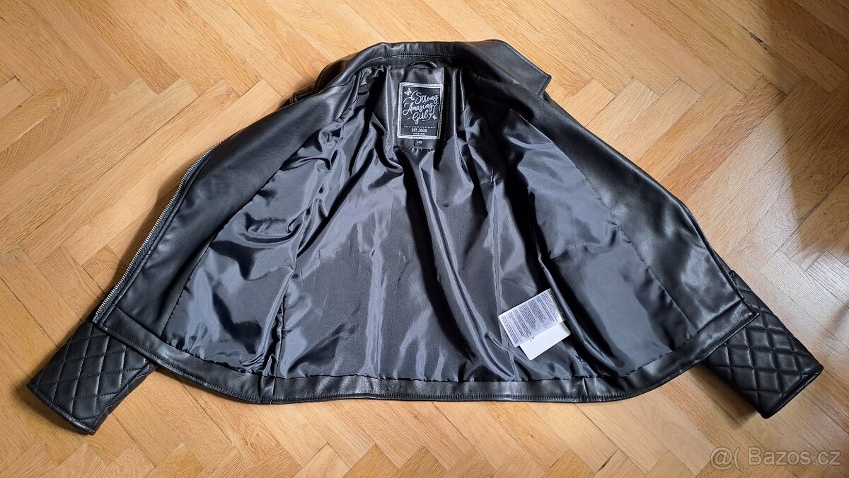 Dívčí bunda "křivák" černá - 2