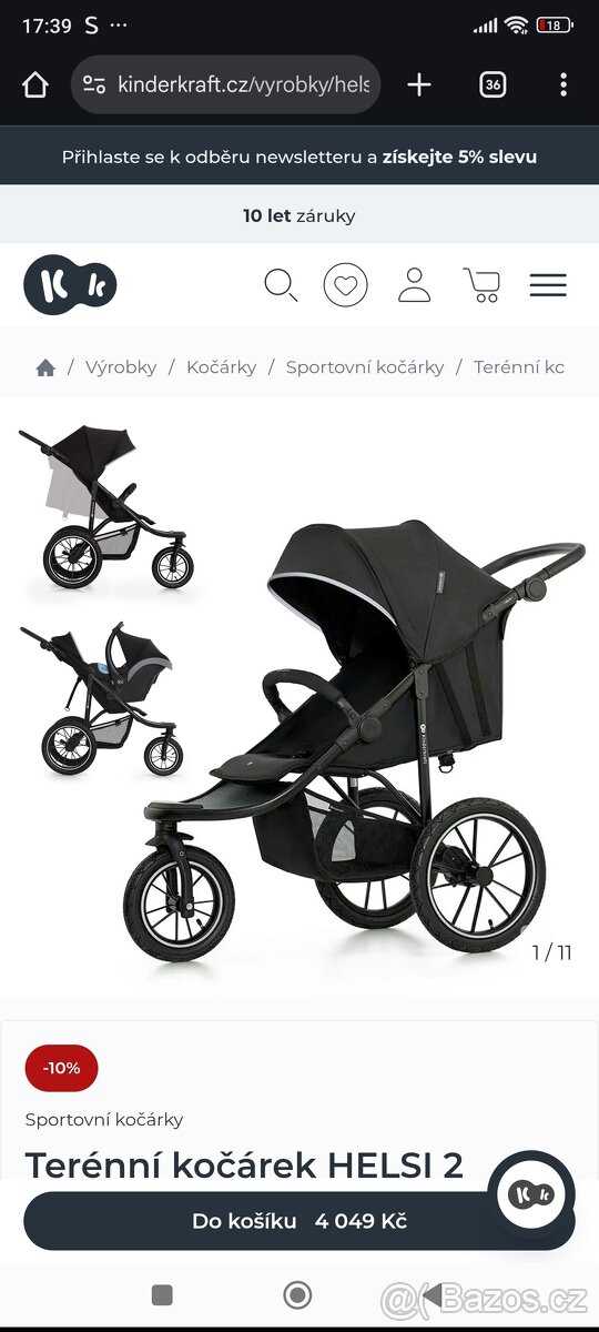 Kočárek kinderkraft Helsi 2 t - 2