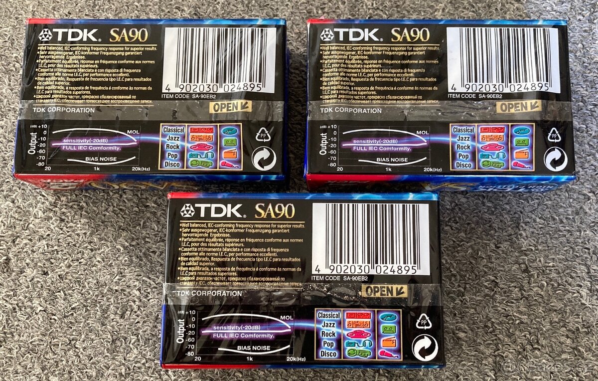 Magnetofonové kazety TDK SA 90 - 2