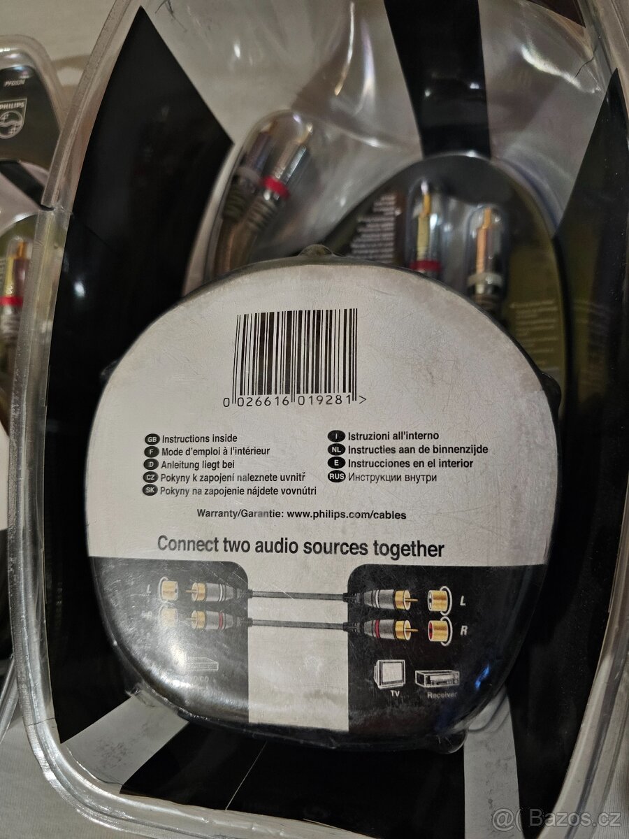 Philips Stereo Audio kabel. 5m, 10m - 2