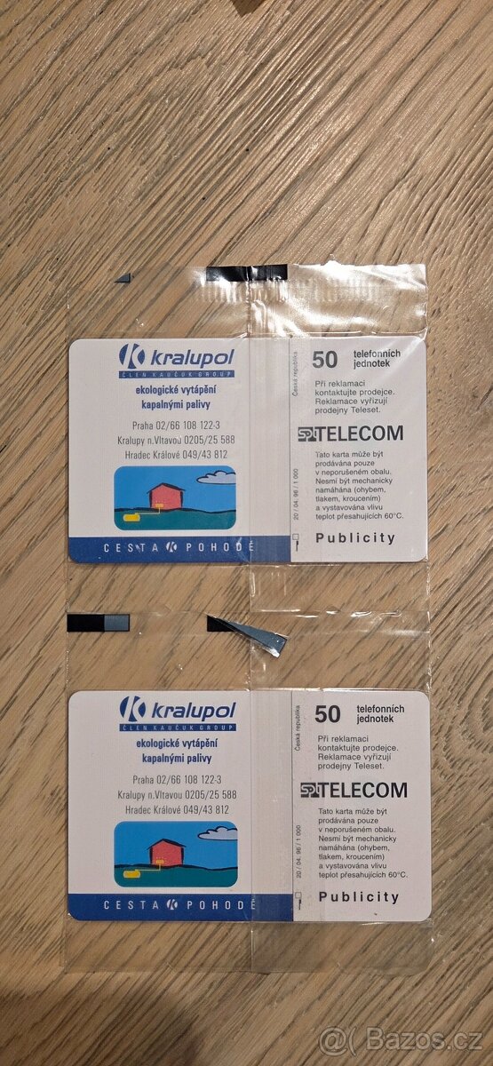 Telefonní karty - Telecom - Kralupol - 2