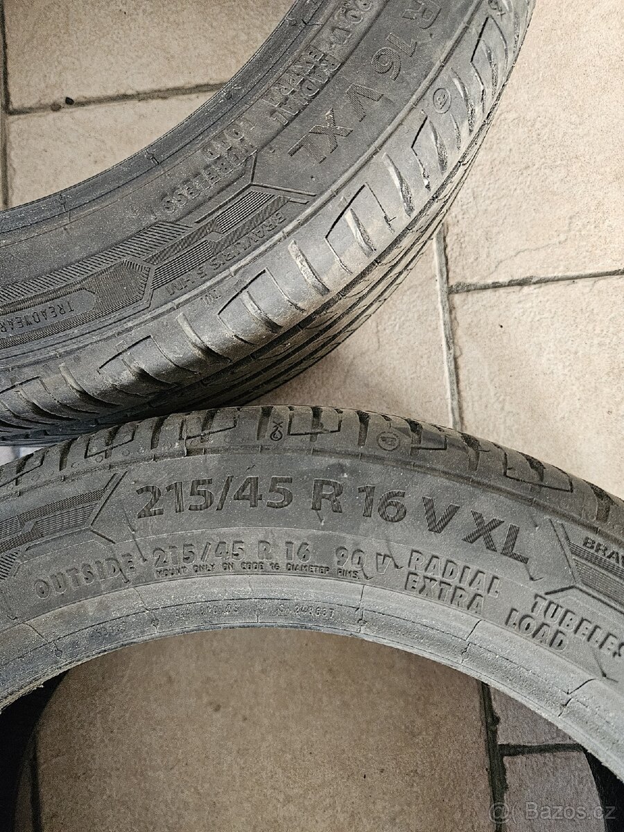 215/45 R16 Bravuris 5 Letní. - 2