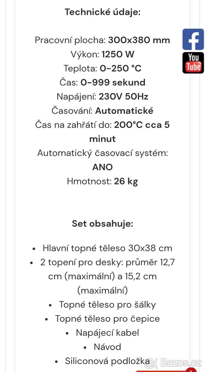 Multifunkční transferový lis 5v1 - 2