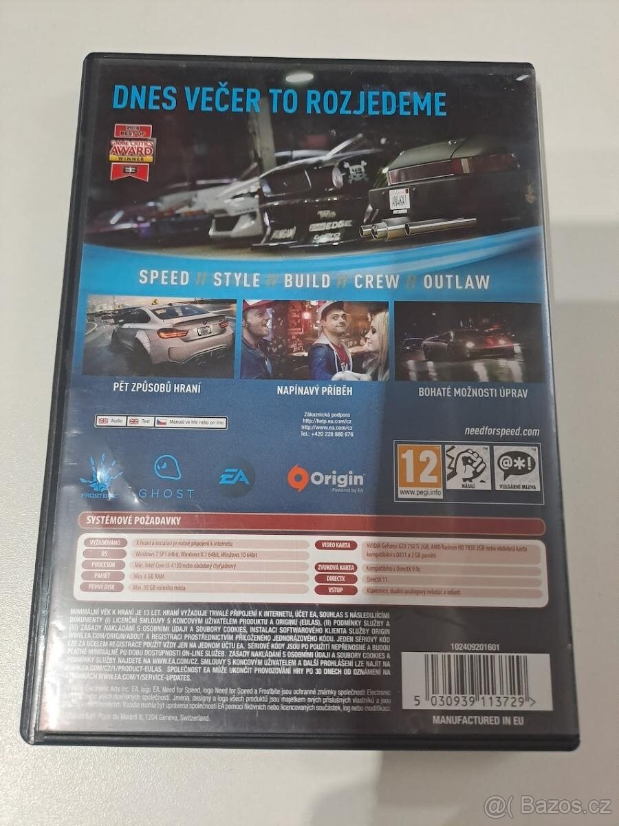 Need for speed EA CZ krabička - 2