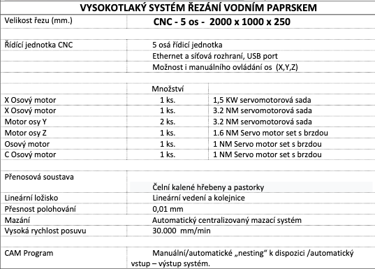vodní paprsek MJT-W5- 5D-2010 - 2