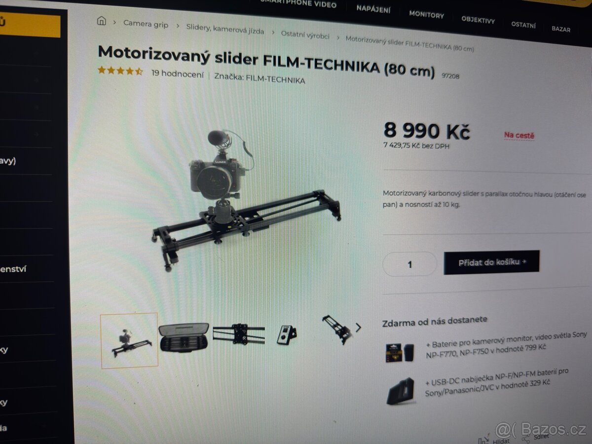 Karbonový motorizovaný slider Film Technika 80cm - 2