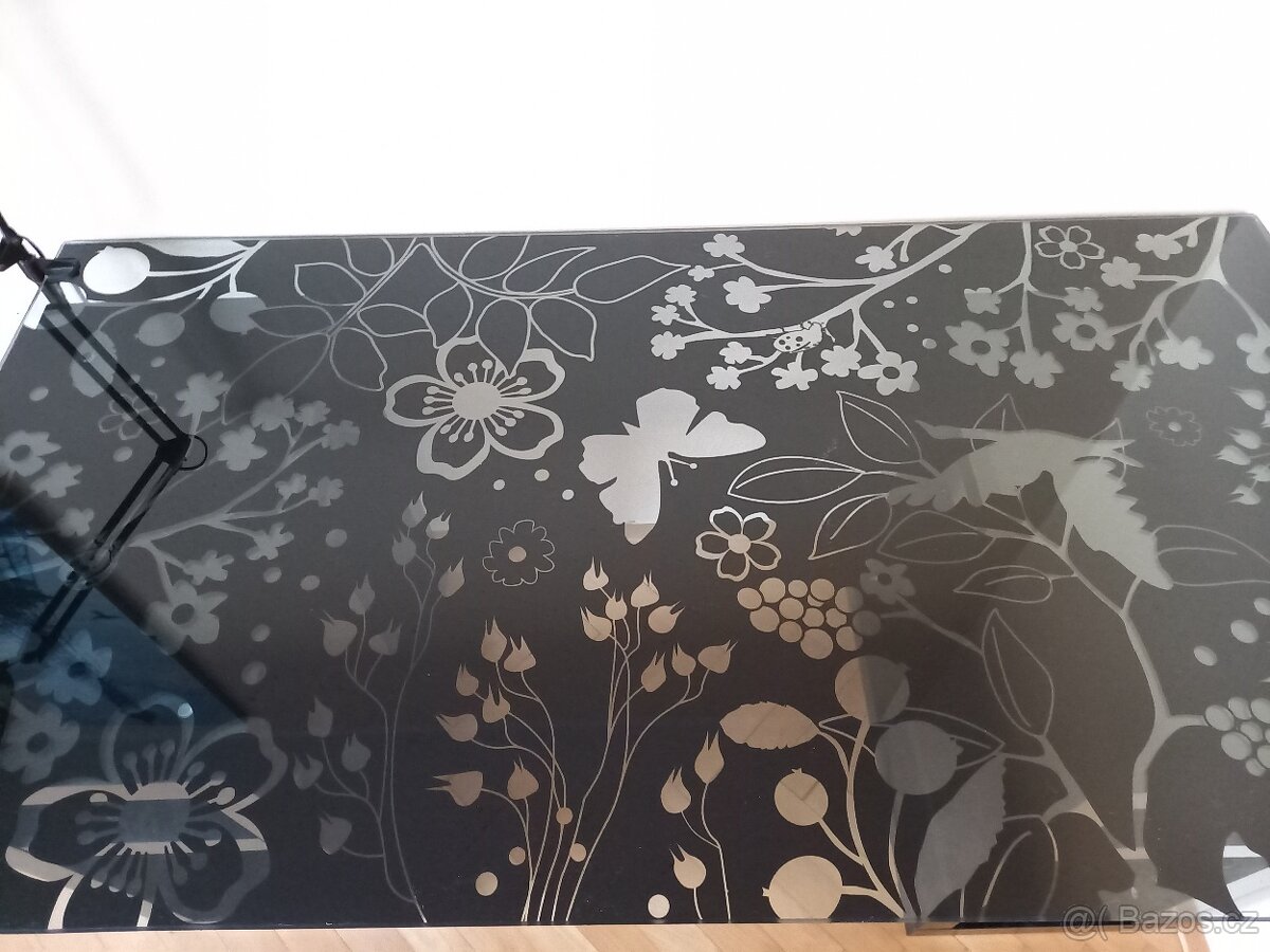 Psací stůl se skleněnou deskou - 2