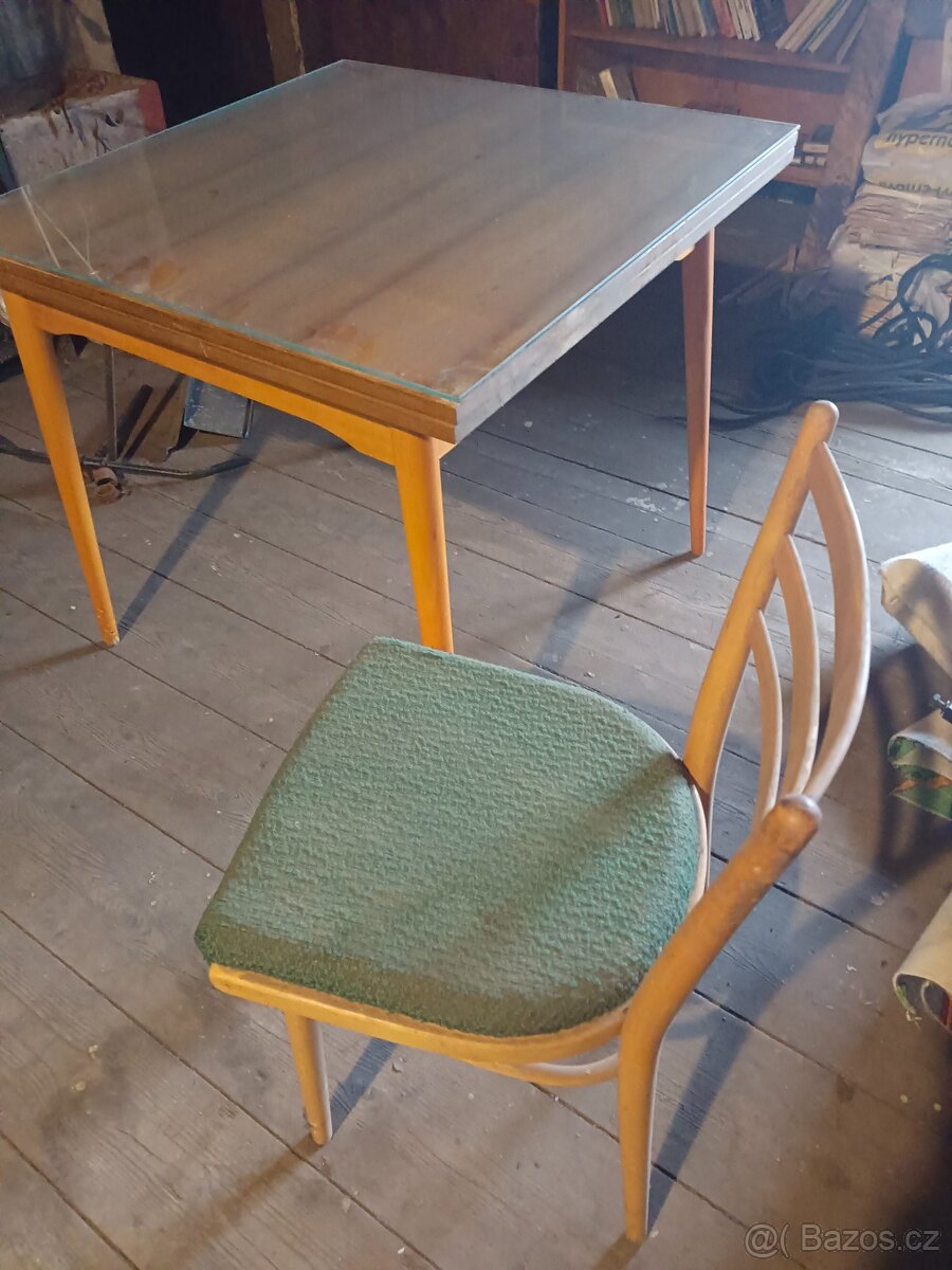 Retro jídelní stůl a židle - 2