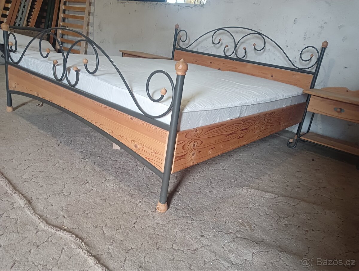 Kompletní stylová kovaná postel 180/200 - 2