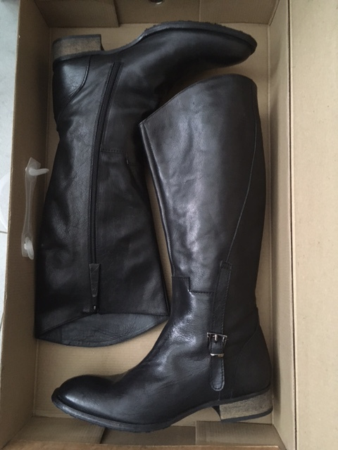 Kožené černé kozačky_vel. 41 - 2