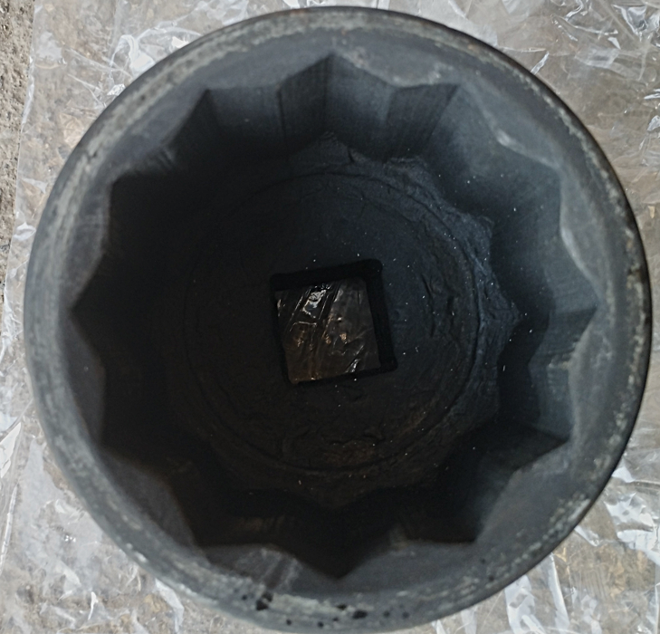 Rázová hlavice -ořech na 1"HEX -12tihran velikost 75mm.Nová - 2