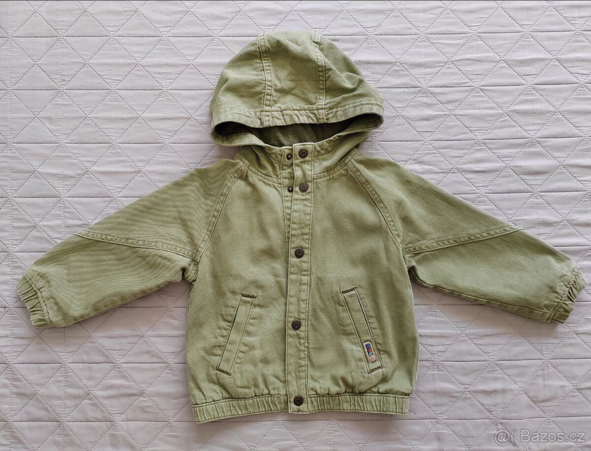 Džínová bunda s kapucí Zara vel. 3-4 (104cm) - 2