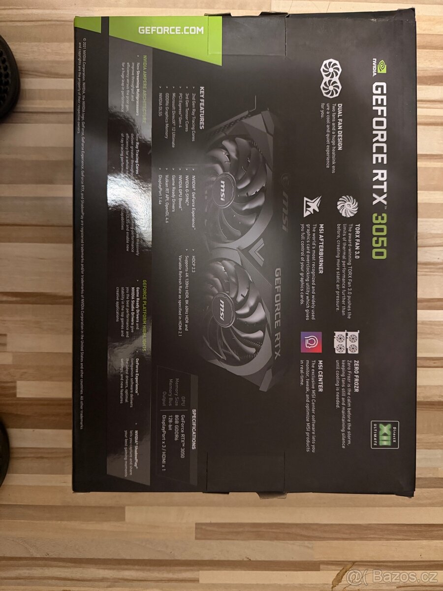 MSI GeForce RTX 3050 VENTUS 2X 8GB DDR6 - 2