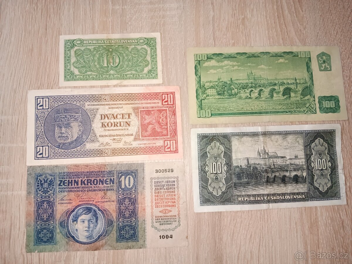 Staré bankovky 5kusů - 2