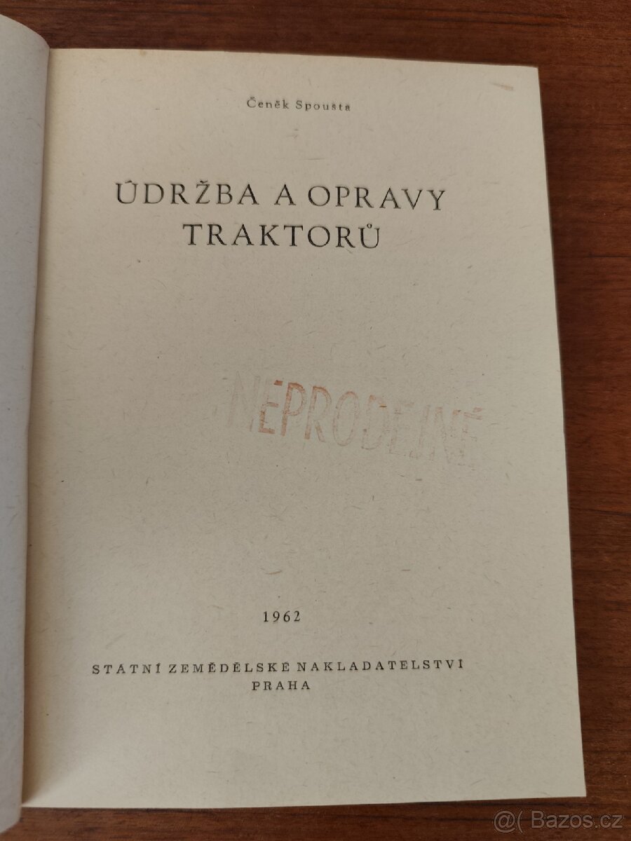 Údržba a opravy traktorů, Čeněk Spousta - 2