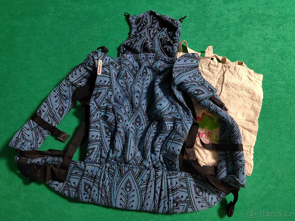 Ergonomické nosítko MoniLu Peacock Ocean - 2